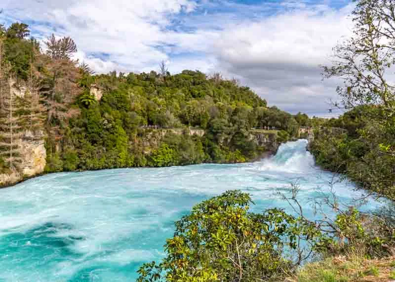 The turquoise water of Huka Falls near Taupō